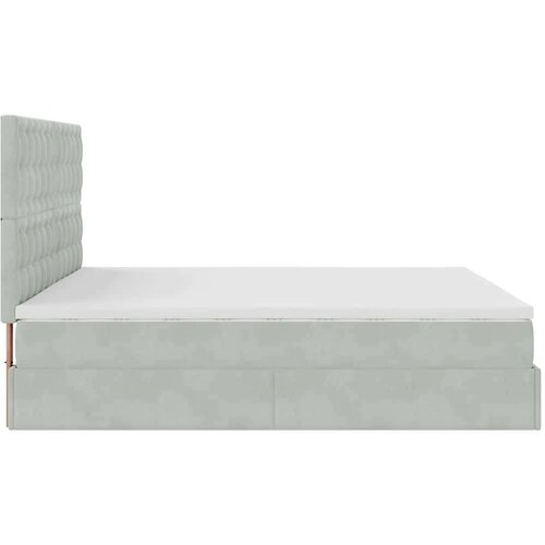 VidaXL okvir kreveta s madracima svijetlosivi 180x200cm bar&amp;scaron;unasti Slike