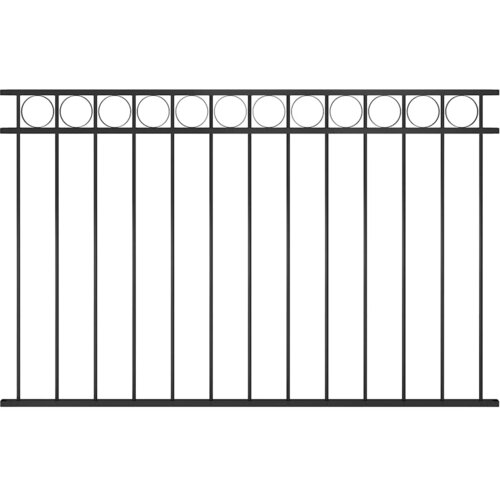  Ogradni panel ASSEN čelik 1,7x1 m Crni Slike