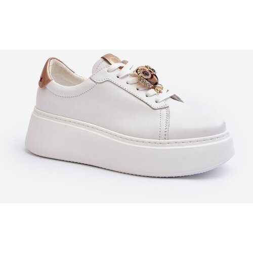CheBello Women's Leather Sneakers 4411 White Cene