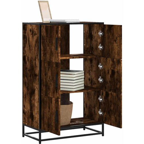 Furnova Visoka omara dimljen hrast 68x35x106,5 cm inž. les in kovina, (21954936) Slike