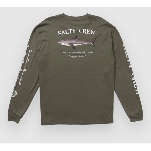 Salty Crew Bruce Majica z dolgimi rokavi dusty olive Slike