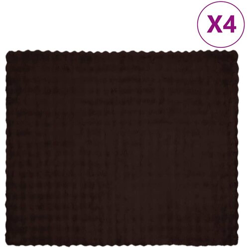 vidaXL Dežnik iz umetnega zajčjega krzna 4 pcs Kamel 220 x 240 cm Cene