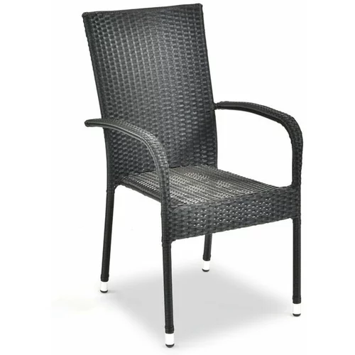 Bonami Essentials Crna vrtna stolica od umjetnog ratana Paris