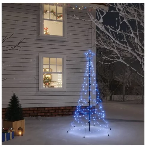  Božično drevo s konico 200 modrih LED diod 180 cm