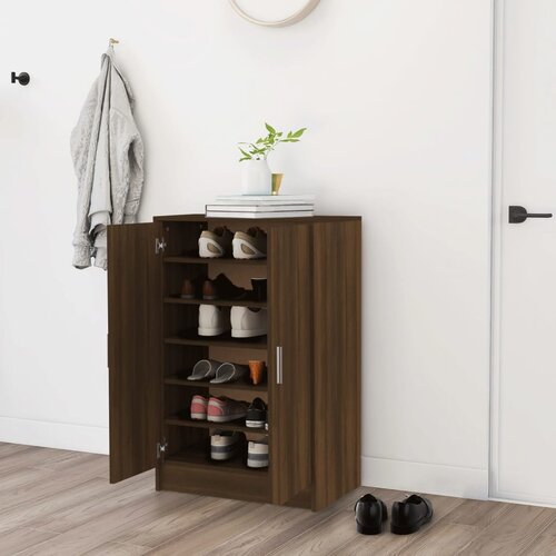 vidaXL omarica za čevlje rjav hrast 60x35x92 cm konstruiran les Cene