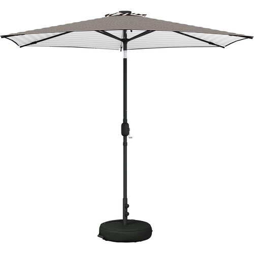 vidaXL Zunanje senčilo z LED lučmi 270 x 270 cm Poliester Črna in bela, (5000247964) Cene