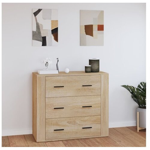  Komoda boja hrasta sonome 80 x 33 x 70 cm od konstruiranog drva Cene