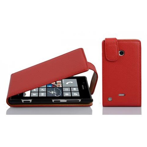 Cadorabo Ohi&scaron;je, združljivo z Nokia Lumia 720 v rdeče sladkorno jabolko - Za&scaron;čitni ovitek v obliki flipa iz teksturiranega umetnega usnja, (20551118) Cene