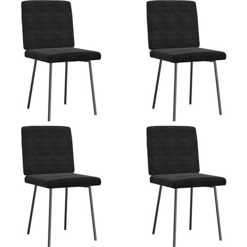  Jedilni stoli 4 kosi črn žamet Cene