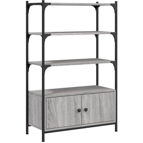 Maison Chic Knjižna omara - Knjižni regal 3-nadstropna siva sonoma 70x30x109,5 cm in. les, (21724559) Slike