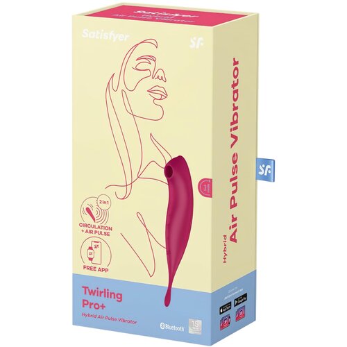 Satisfyer Vibrator Twirling Pro+, temno rdeč Slike
