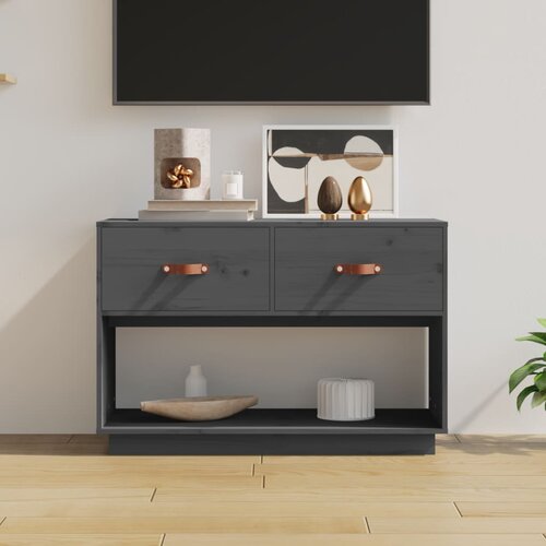 VidaXL TV omarica siva 90x40x60 cm trdna borovina Slike