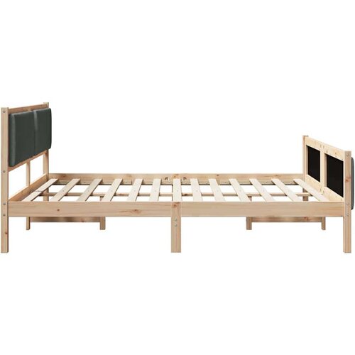  Okvir za krevet Tamno siva 200 x 200 cm tkanina Slike