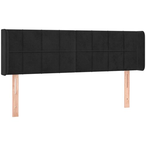 Maison Chic vzglavna omarica - nočna omarica - posteljna omarica z u&amp;scaron;esi črno 147x16x78/88 cm žamet, (21708007) Slike