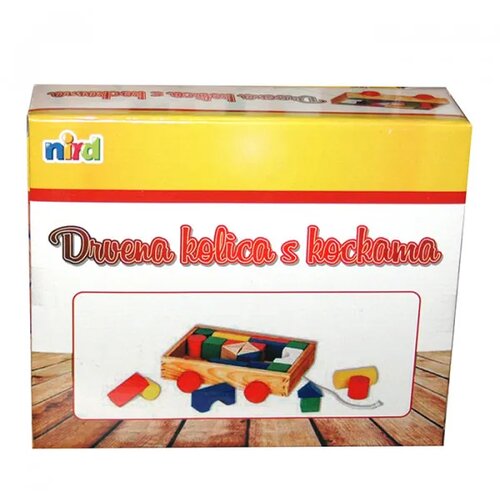 NIRD IGRAČKE Igr Drvena Kolica S Kockama Slike