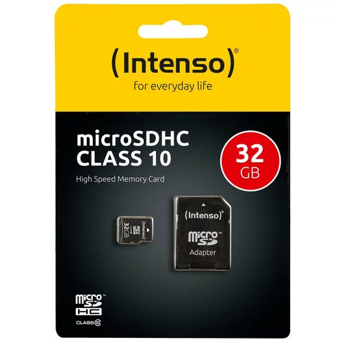 Intenso (Intenso) Micro SD Kartica 32GB Class 10 (SDHC &amp; SDXC) sa adapterom - SDHCmicro+ad-32GB/Class10