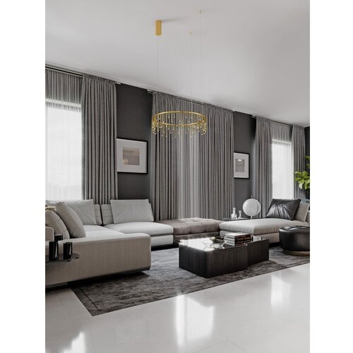 Nova Luce LED viseća svjetiljka aluminijska s mogućnosti zatamnjivanja u zlatnoj boji &amp;oslash; 65 cm Stellar &amp;ndash; Slike