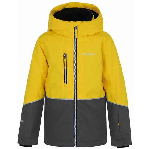 HANNAH Chlapecká lyžařská bunda ANAKIN JR vibrant yellow/dark grey melange