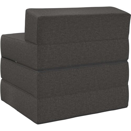SOFA na razvlačenje Tamnosiva 200 x 70 x 15 cm Tkanina Slike