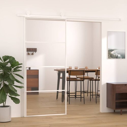  Klizna vrata od stakla ESG i aluminija 90 x 205 cm bijela Cene