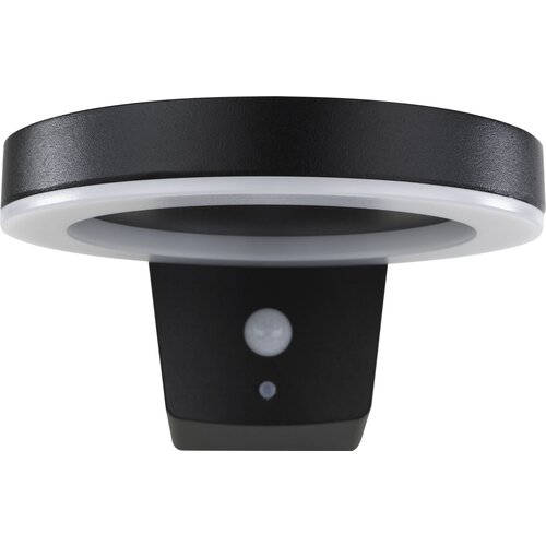REV LED Solar wall light Round black Slike