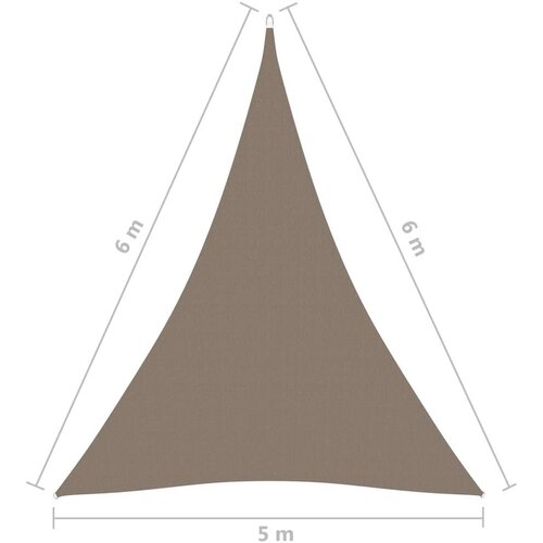  Jedro za za&amp;scaron;titu od sunca od tkanine trokutasto 5 x 6 x 6 m smeđe-sivo - Sivo-smeđa 5 x 6 x 6 m 1 Slike