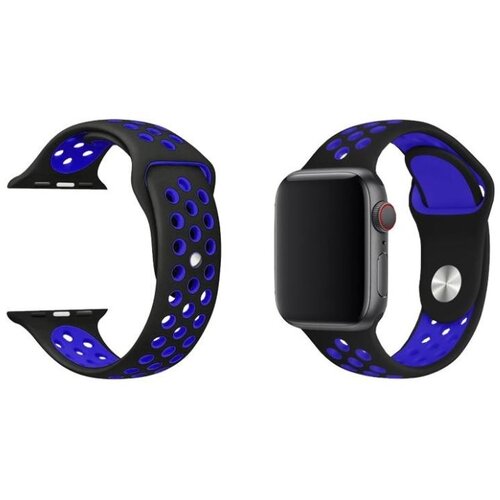 Chameleon Silikonski pašček Sport za Apple Watch, 42/44/45 mm, črno-moder Cene
