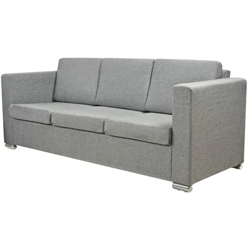 MAISON CHIC kavč - Sofa - Kanape trosed iz blaga svetlo siv, (21726498)