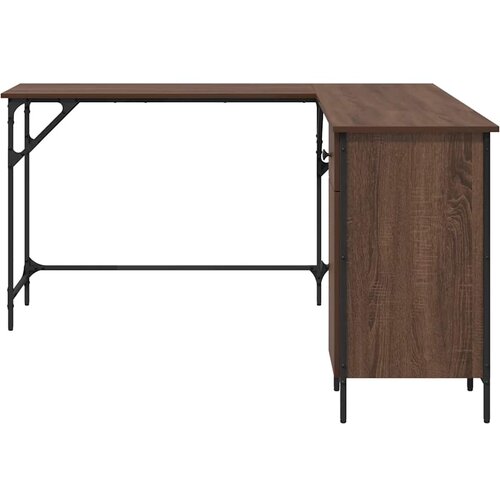  Radni stol smeđa boja hrasta 141x141x75 cm konstruirano drvo Slike