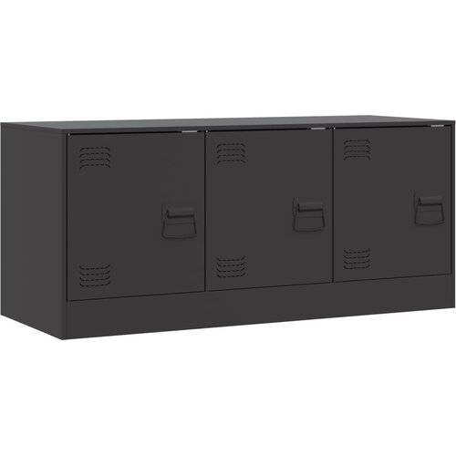Maison Chic TV omarica - TV enota - Televizijska omarica črna 99x39x44 cm jeklo, (21700349) Slike