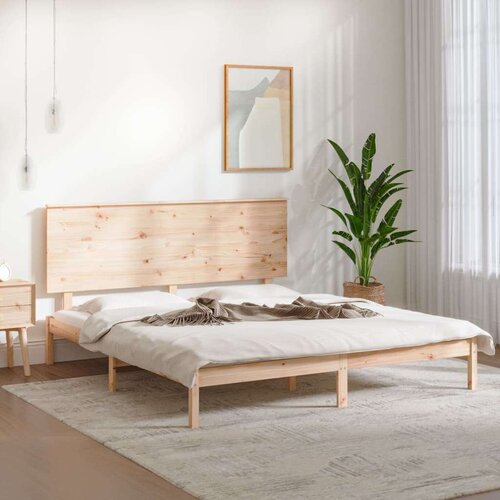  Okvir za krevet od masivnog drva 180 x 200 cm 6FT veliki bračni Cene
