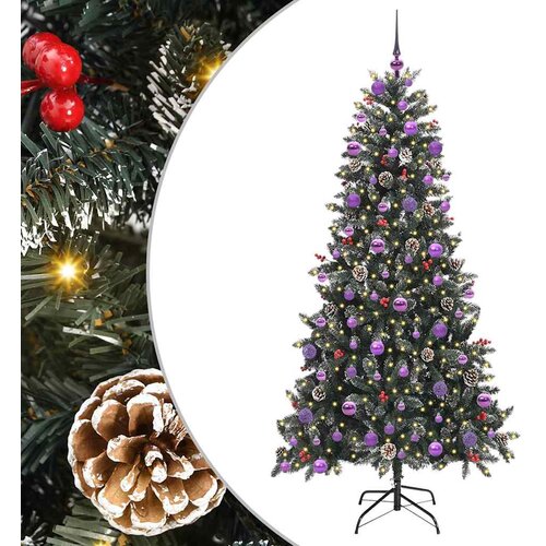  Umjetno božićno drvce Zelena 210 cm PVC, Plastika i Čelik Slike