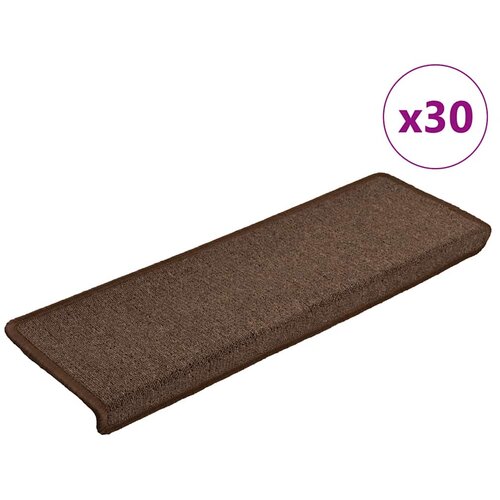  Prostirke za stepenice 30 kom 65x21x4 cm boje kave s pravokutnim rubom Cene