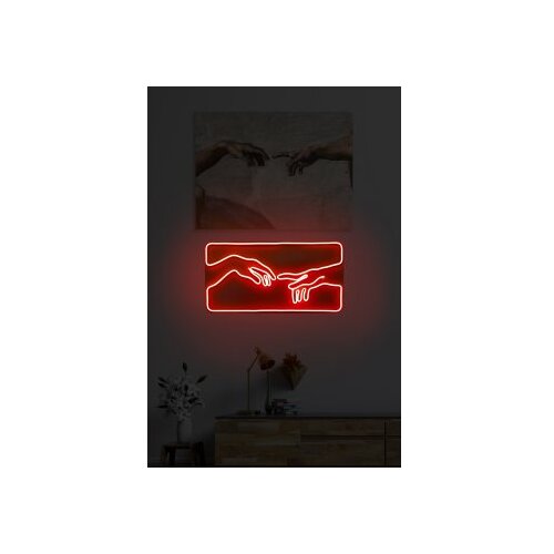 WALLXPERT dekorativna plastična led rasveta creation of adam red Slike