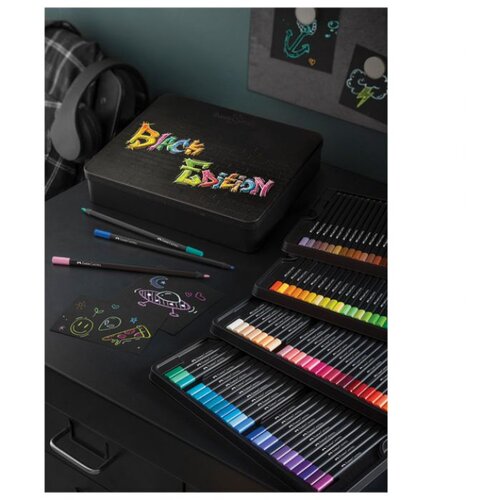 BOJE DRVENE 100BOJA METALNA KUTIJA BLACK EDITION FABER CASTELL 116490 Slike