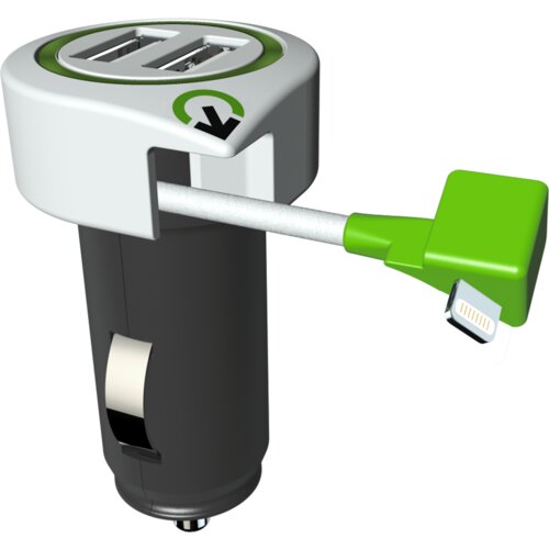 q2power Auto punjač, Dual USB, 3.1A, lightning konektor, Triple USB Car Charger L Cijene