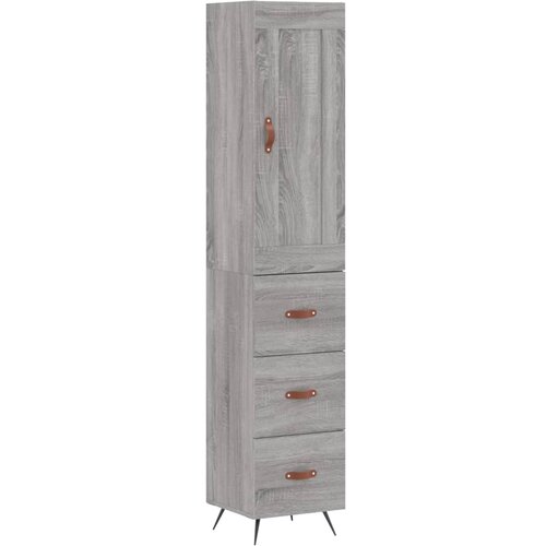 Maison Chic Visoka omara - Komoda - Predalnik siva sonoma 34,5x34x180 cm inženirski les, (21719852) Cene