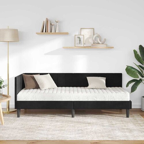  Kutni krevetni okvir s madracem 2 kom. Crna 80 x 200 cm Bar&amp;scaron;un Slike
