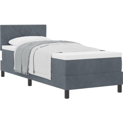 Box Spring krevet s madracem Tamno siva 80x200 cm Bar&amp;scaron;un Slike