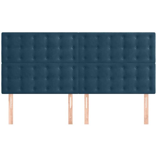  Uzglavlje tamnoplavo 160x5x118/128 cm bar&amp;scaron;unasto Slike