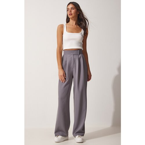  Women's Smoked Loose Trousers with Velcro Closure in the Waist Cene