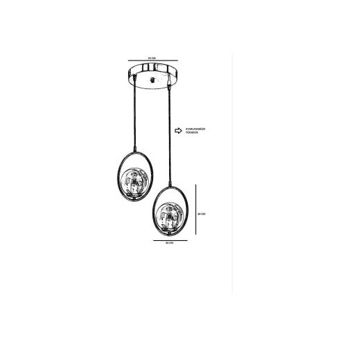 Opviq Luster prsten, 70cm, 25cm, E27 Slike