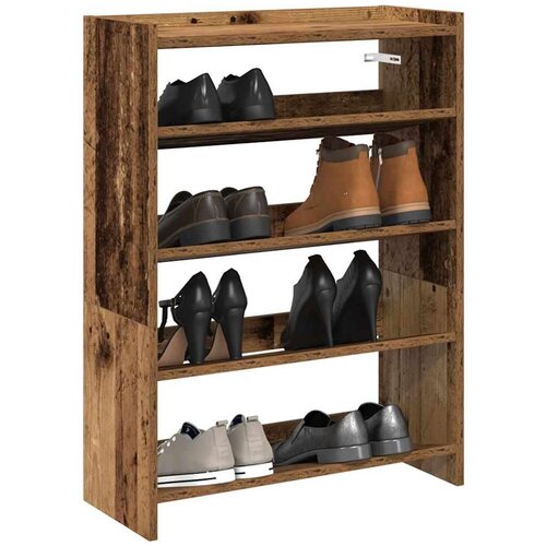 vidaXL Regal za čevlje starinski les 80x25x61,5 cm inženirski les Cene
