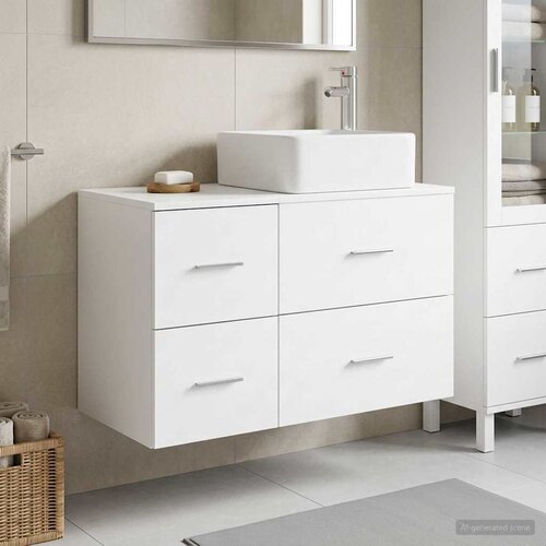  Set namje&scaron;taja za kupaonicu 2 kom. Bijela Konstruirano drvo 59 x 35 x 80 cm Cijene
