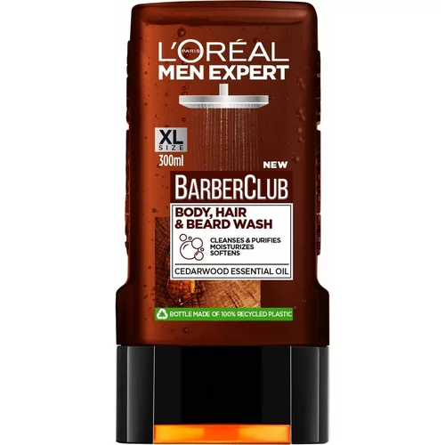 L´Oréal Paris Men Expert Barber Club gel za tuširanje za muškarce za kosu, bradu i tijelo 300 ml