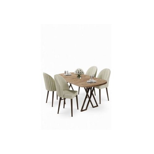 Hanah home Trpezarijski set, 5 dijelova, svijetlozelena Cene