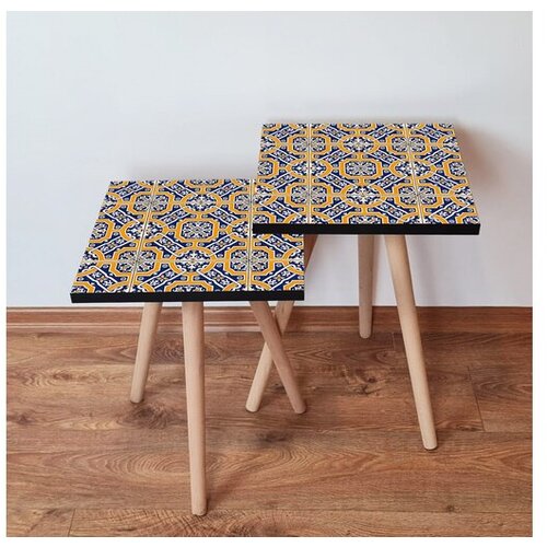 Hanah home sklapajući Stočić 2 Komada 2SHP35 - Narandžasto Slike
