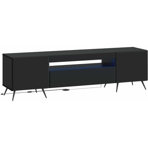  LED TV kabinet Crna Konstruirano drvo Cijene