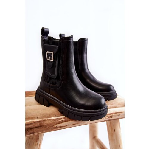 Kesi Girls&amp;#039; High Leather Boots Black Shelby Slike