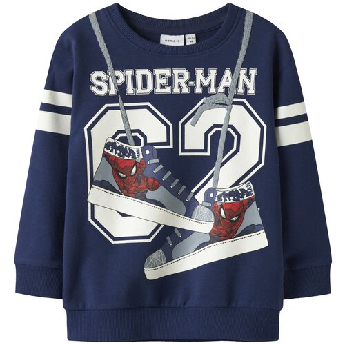 Name it pulover DR 13247174 NMMADAM SPIDER NREG SWEAT BRU MAR F modra 104 Slike
